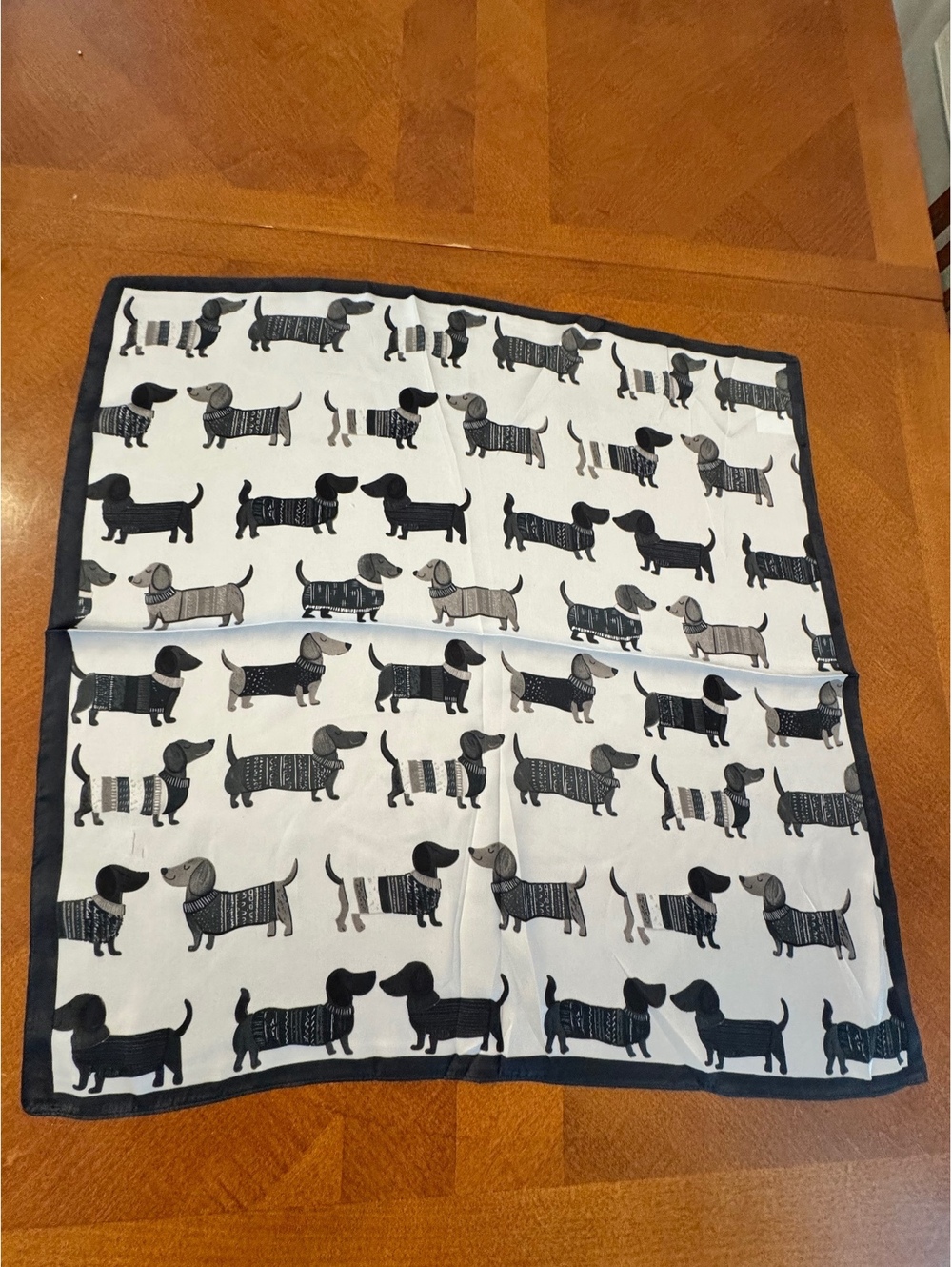 Square Scarf with Dachshund Dog Pattern in Sweaters 286